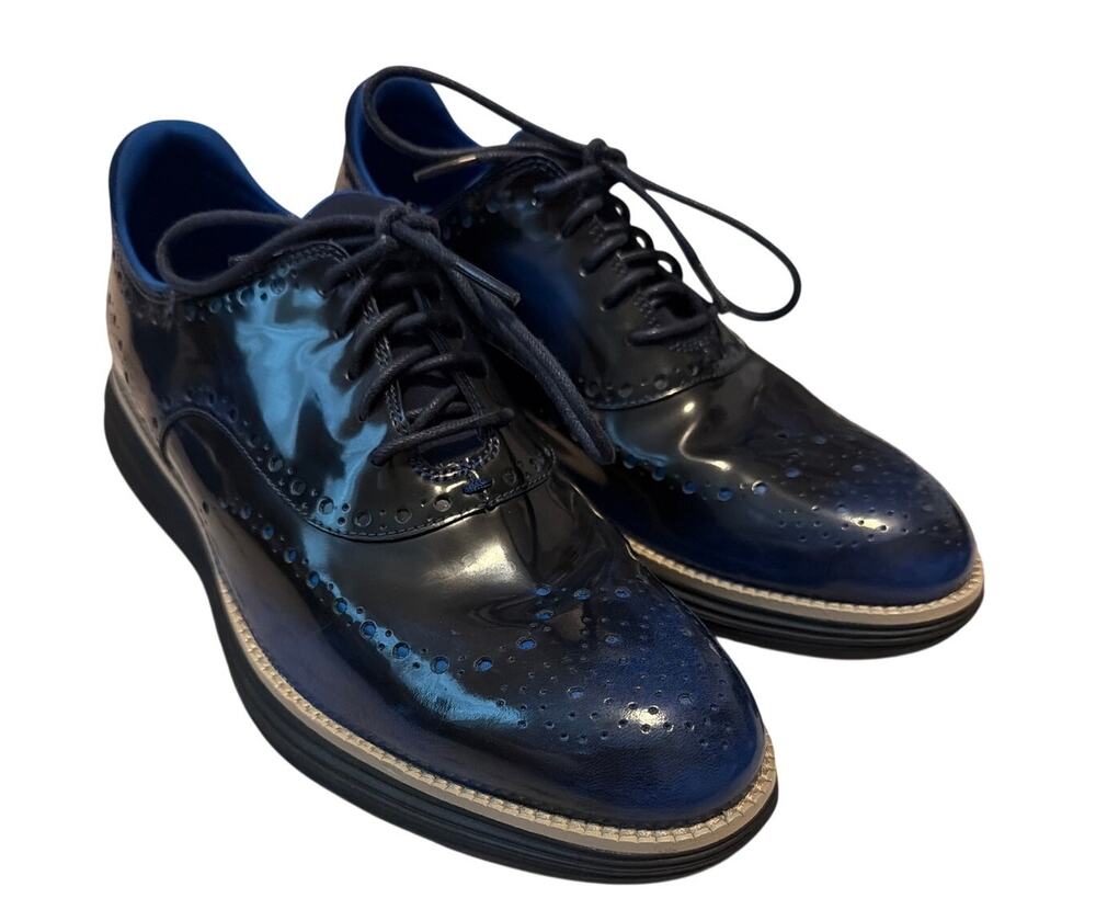 Cole Haan OriginalGrand Ultra Wingtip Oxford Men Size 11 Black Blue C38237